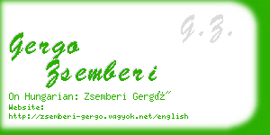 gergo zsemberi business card